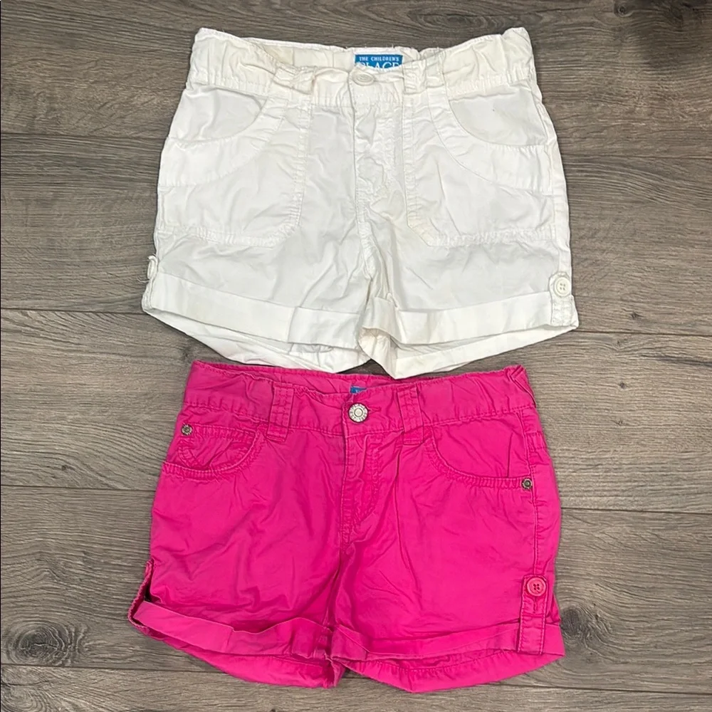 The Children's Place White & Pink Shorts Bundle